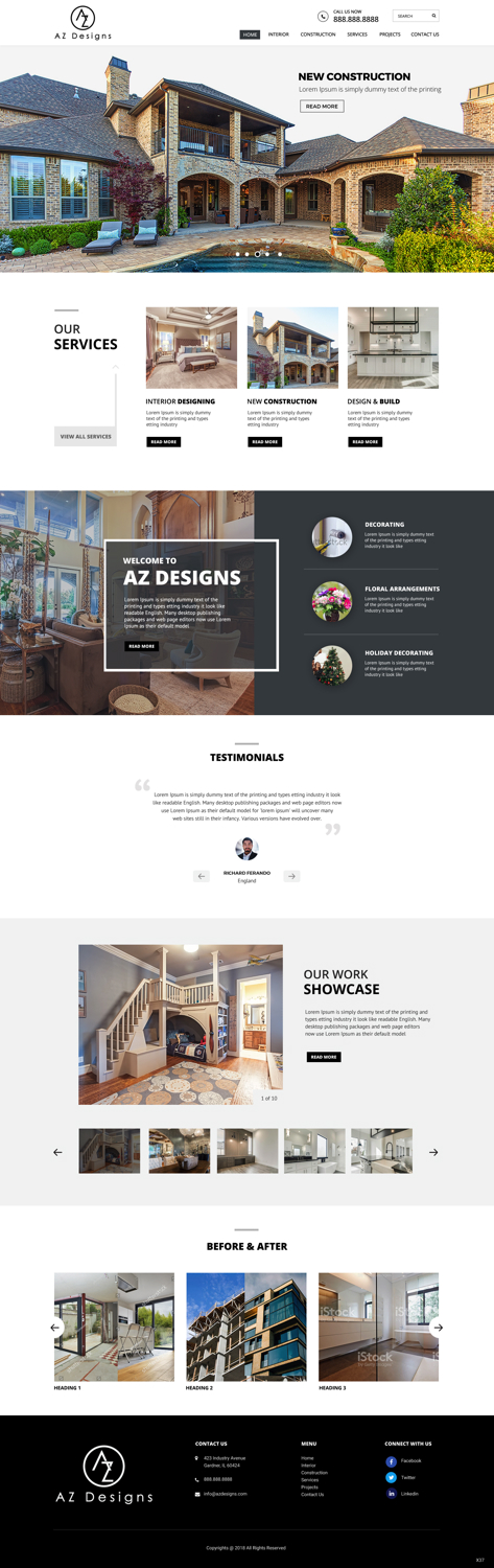 Diseño Web por pb para AZ Designs | Diseño #18115623