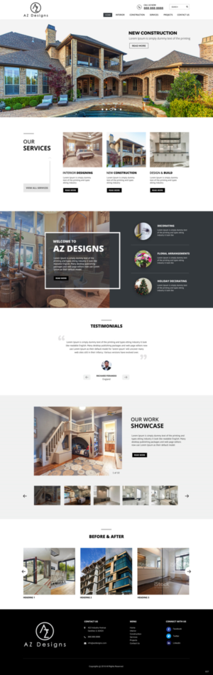 Web Design by pb for AZ Designs | Design: #18115623