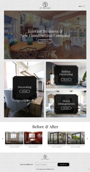 Web Design by pb for AZ Designs | Design: #18126471