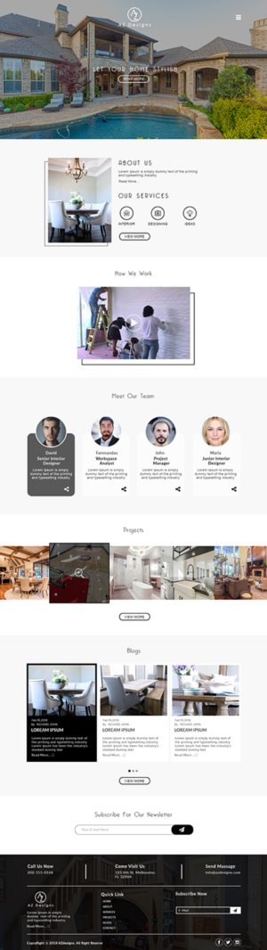 Web Design by bdesigner9 for AZ Designs | Design: #18115552