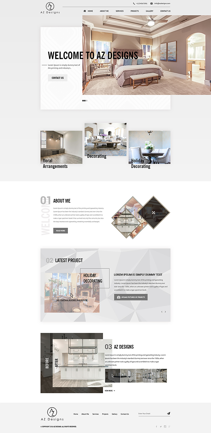Web Design by PiXthemes for AZ Designs | Design #18137074