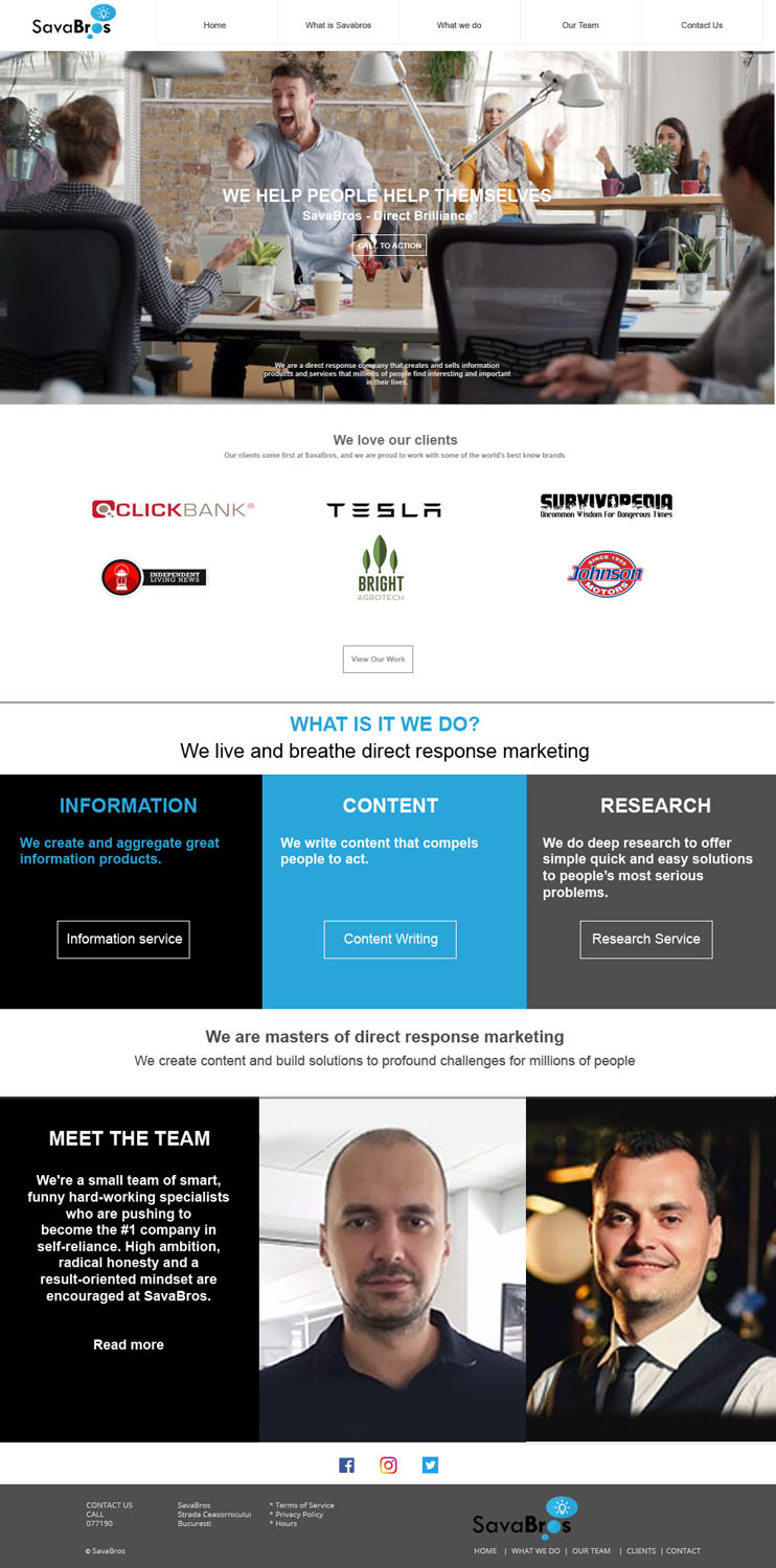 Web Design by Designer Mate for Direct Response SRL VAT no: RO31193220 | Design #18080454