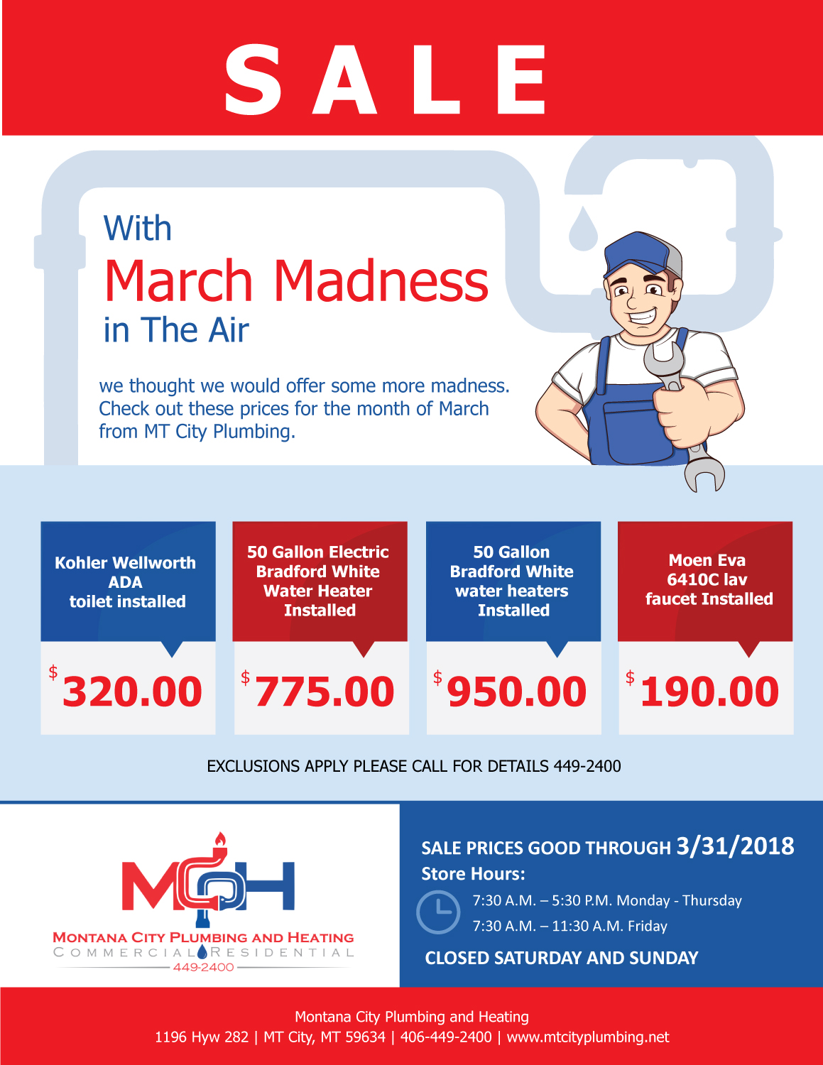 Banner Ad Design by uk for Montana City Plumbing and Heating | Design #18051314