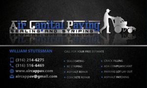Business Card Design by Hardcore Design for AIR CAPITAL PAVING | Design: #18156863