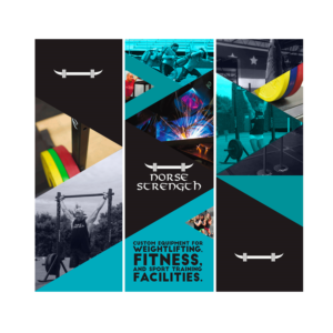 Custom strength equipment company needs backdrop design | Diseño Gráfico por at-as