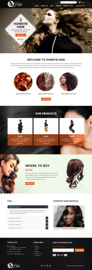 Web Design by pb for HunnyB Hair | Design: #18061828