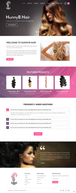 Web Design by pb for HunnyB Hair | Design: #18061830