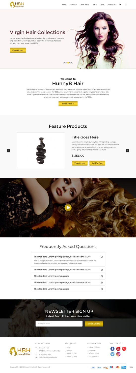 Web Design by pb for HunnyB Hair | Design #18061831