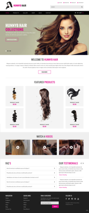 Web Design by pb for HunnyB Hair | Design: #18061843