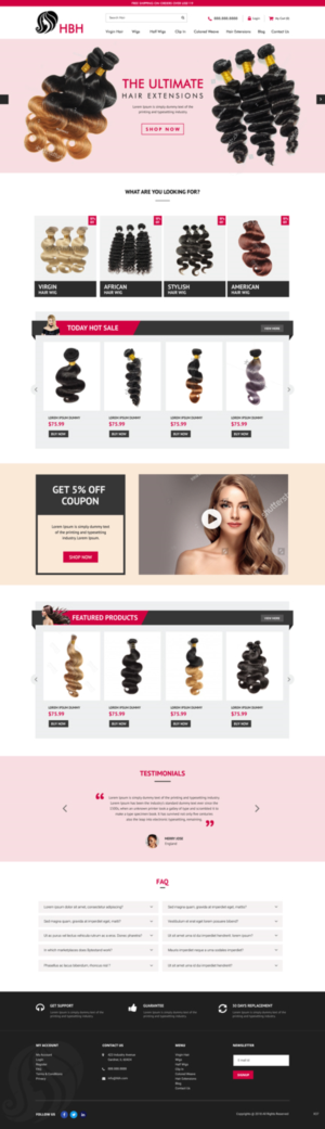 Web Design by pb for HunnyB Hair | Design: #18068858