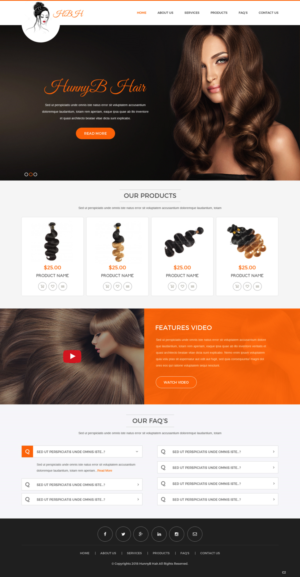 Web Design by pb for HunnyB Hair | Design: #18068859