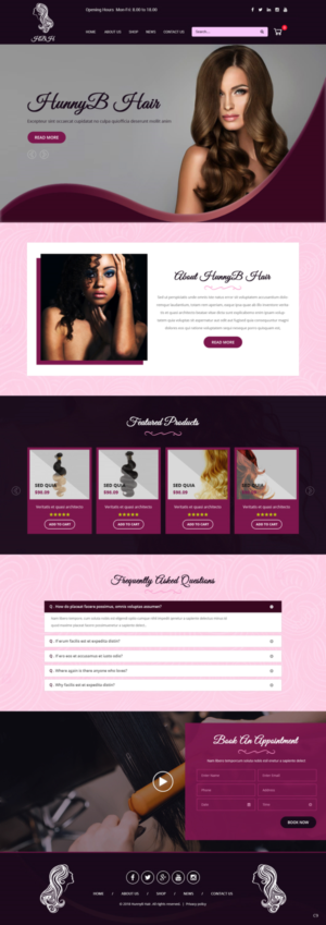 Web Design by pb for HunnyB Hair | Design: #18126513