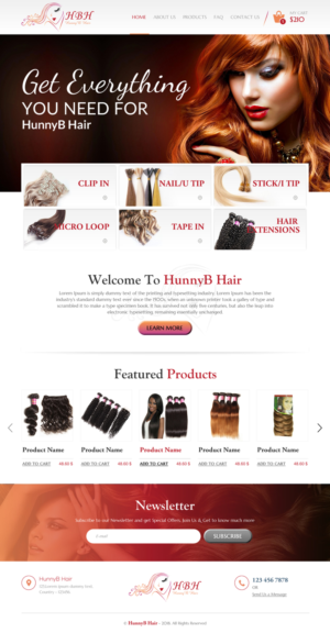 Web Design by rightway for HunnyB Hair | Design: #18074473