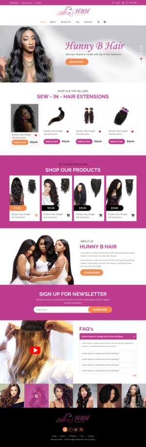 Web Design by rightway for HunnyB Hair | Design: #18074474