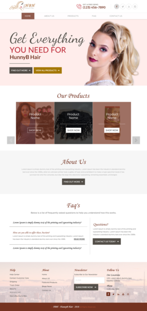Web Design by rightway for HunnyB Hair | Design: #18074477