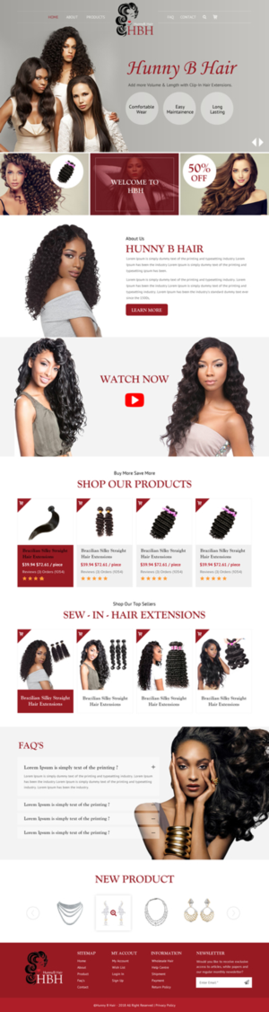 Web Design by rightway for HunnyB Hair | Design: #18134955