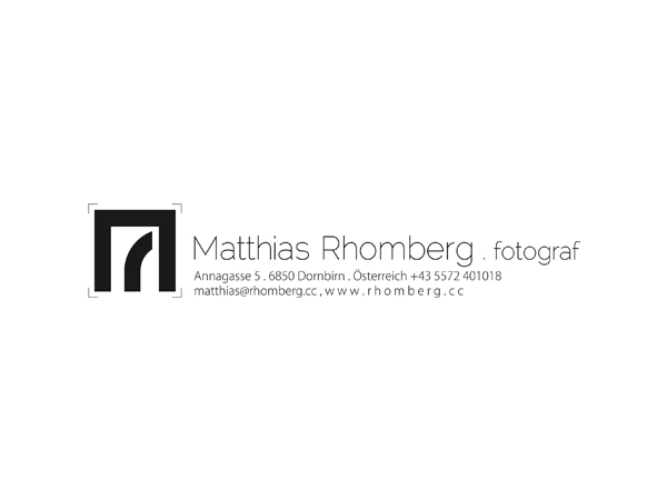 Logo Design by gunny for Matthias Rhomberg . fotograf | Design #2785097