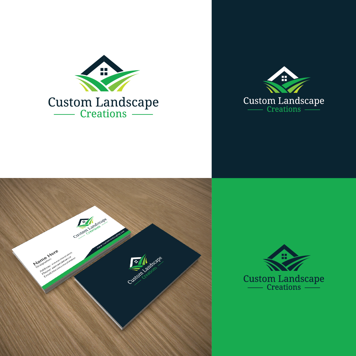 Logo Design by Deziners Zone for Custom Landscape Creations | Design #18051191