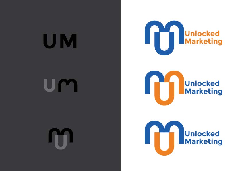 Logo Design by borrowngaru for Unlocked Marketing | Design #18063329