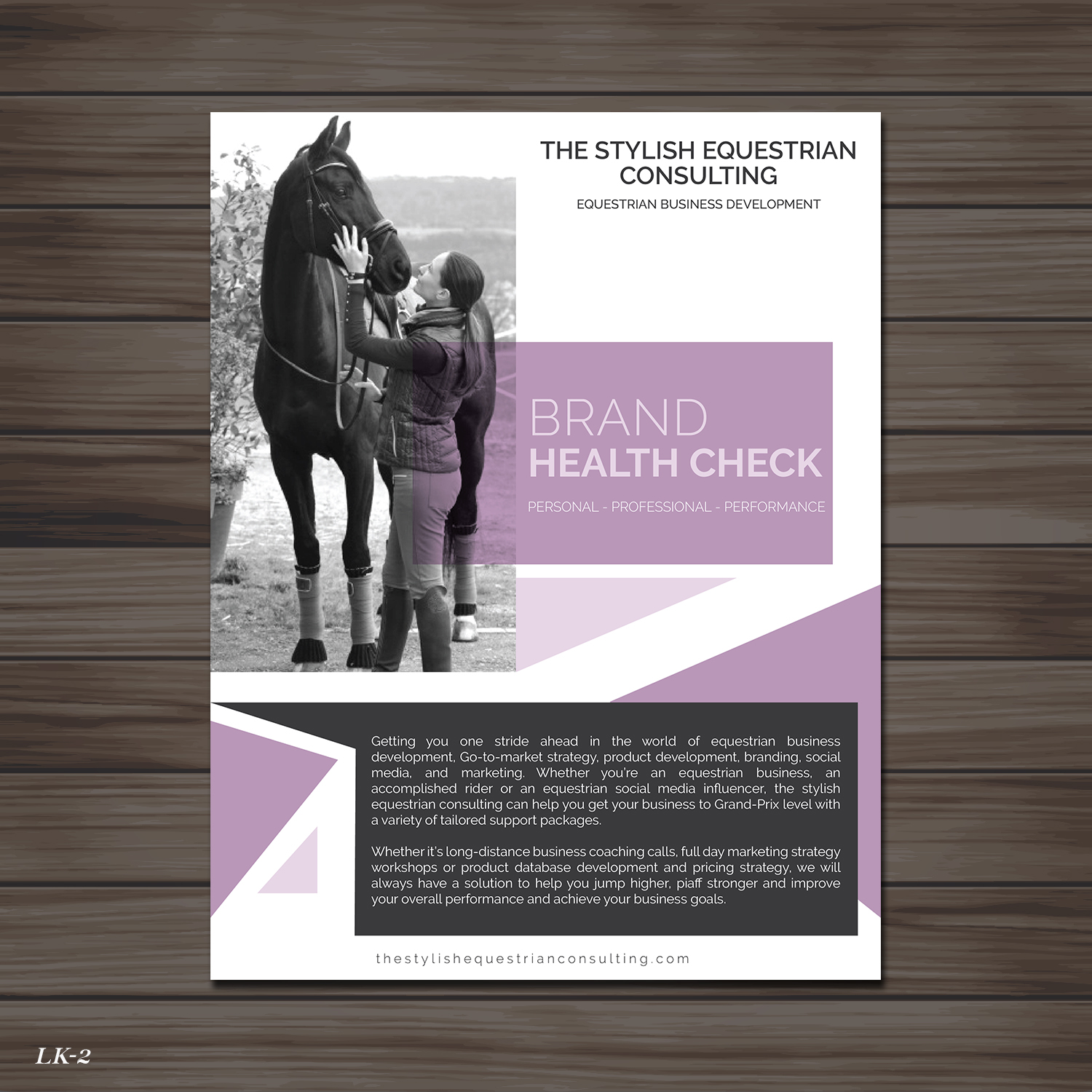 upmarket elegant flyer design for the stylish equestrian by equestrian flyer