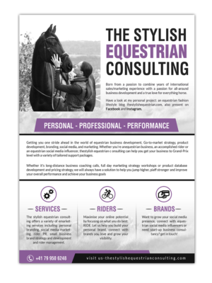 Design de Flyer par n214008 pour The stylish equestrian | Design : #18056645