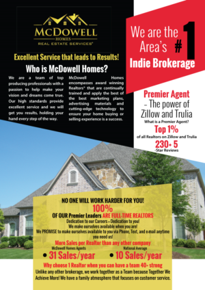 Brochure Design by Impressive Solutions for McDowell Homes Real Estate Services | Design: #18059821