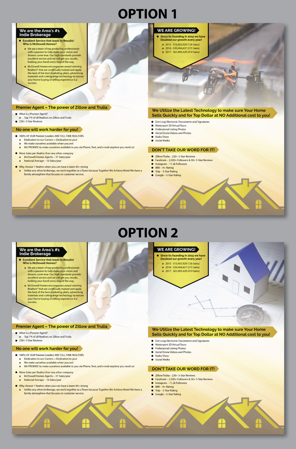Brochure Design by Dexter Solutions for McDowell Homes Real Estate Services | Design #18084705