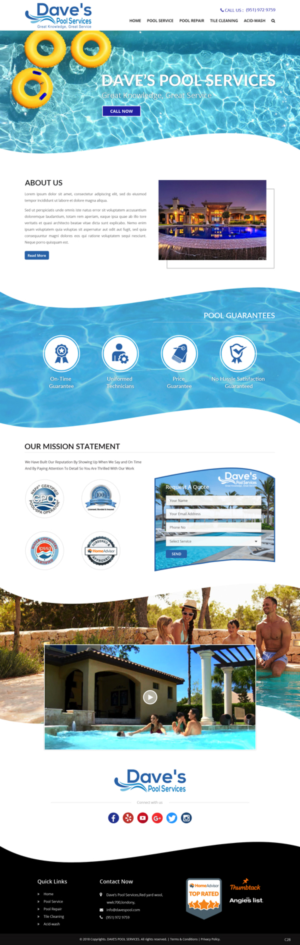 Web Design by pb for Dave's Pool Service | Design: #18061767