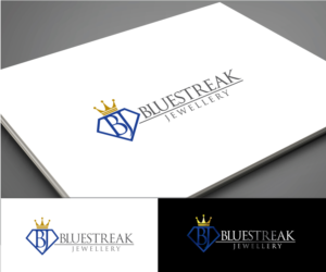 Diseño de Logo por future logo.com para Bluestreak Crystals, Bluestreak Jewellery & Mi Web Design | Diseño: #18054300