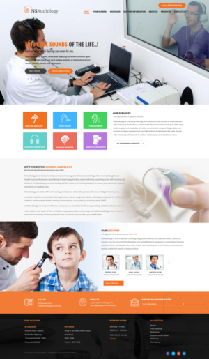 New audiology website PSD design only - guaranteed | Web Design by WebPixel