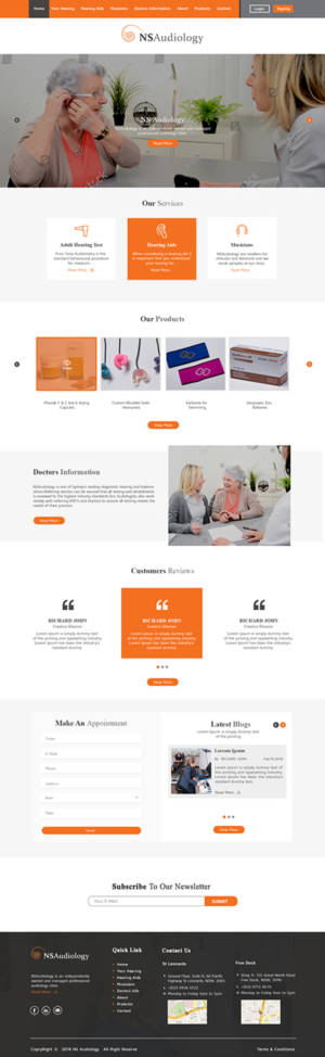 New audiology website PSD design only - guaranteed | Web Design by bdesigner9