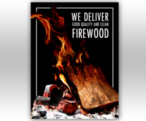Cornflute Firewood advertising Sign for passing by traffic  | Advertisement Design by Luniere Designs