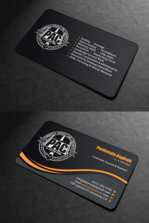 Business Card Design by INDIAN_Ashok for Peninsula asphalt and concrete  | Design: #18059961