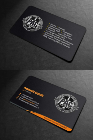 Business Card Design by INDIAN_Ashok for Peninsula asphalt and concrete  | Design: #18059963