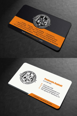 Business Card Design by INDIAN_Ashok for Peninsula asphalt and concrete  | Design: #18059975
