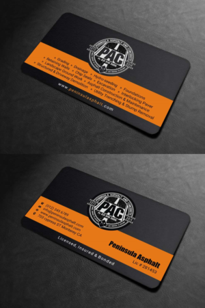 Business Card Design by INDIAN_Ashok for Peninsula asphalt and concrete  | Design: #18059977