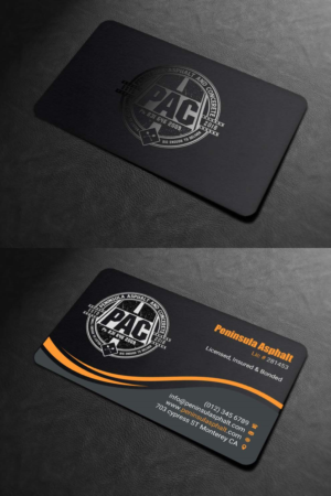 Business Card Design by INDIAN_Ashok for Peninsula asphalt and concrete  | Design: #18059984