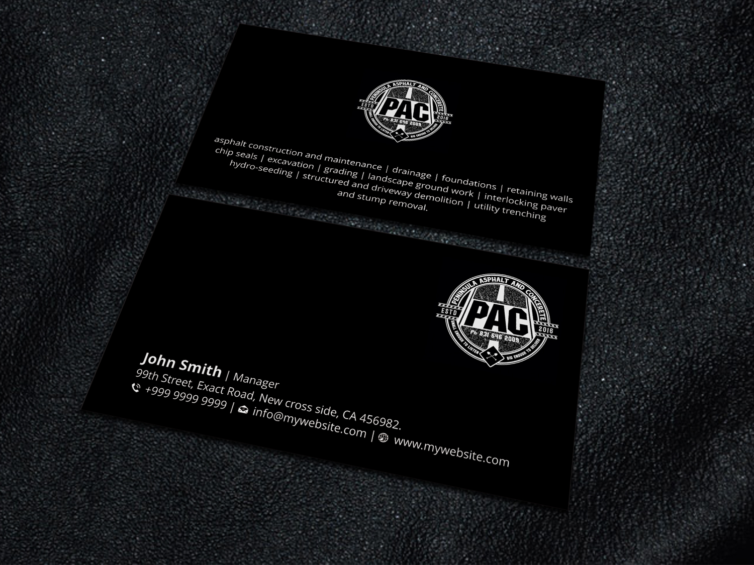 Business Card Design by Xpert for Peninsula asphalt and concrete  | Design #18054922