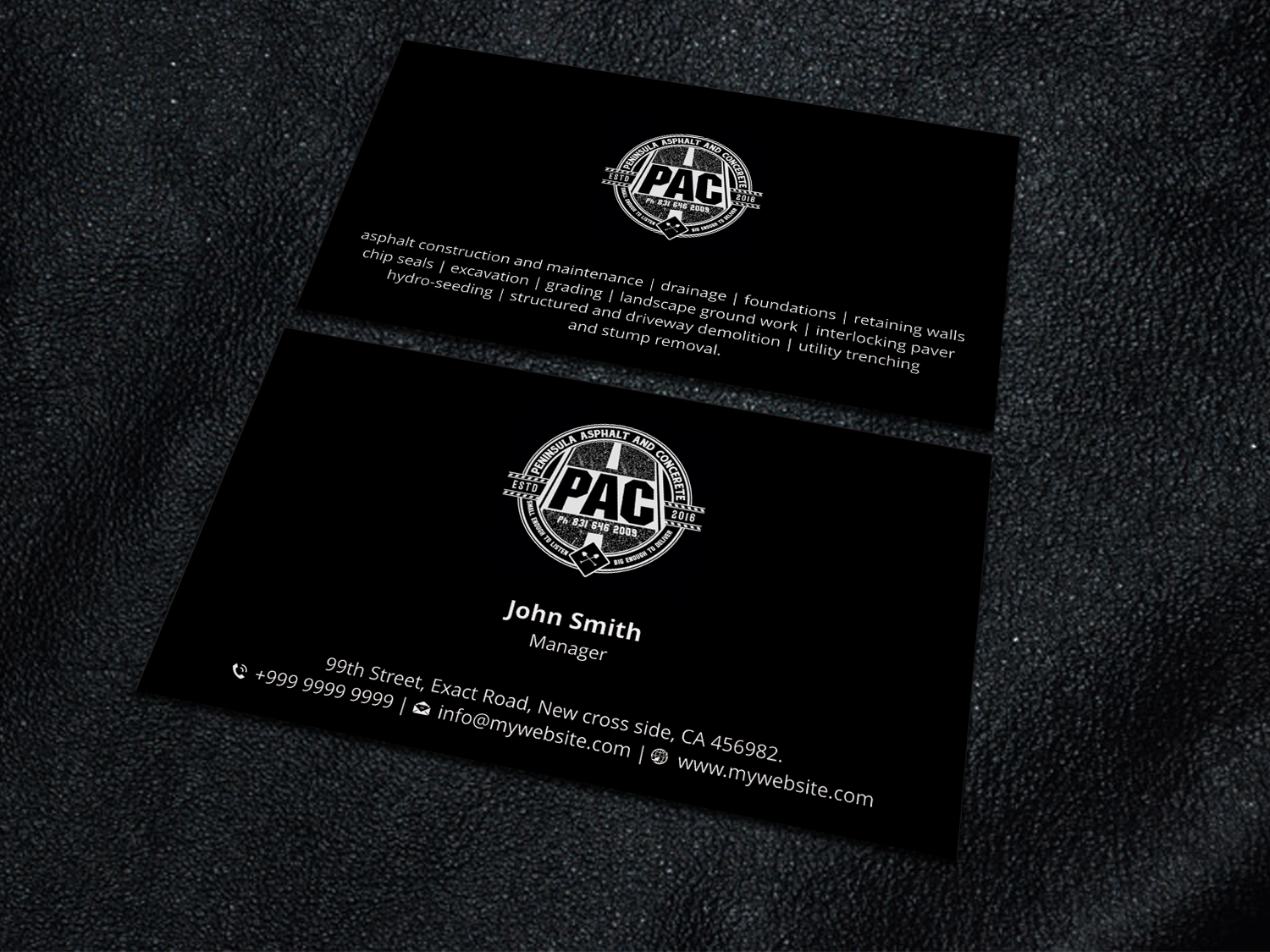 Design de Carte de Visite par Xpert pour Peninsula asphalt and concrete  | Design #18054923