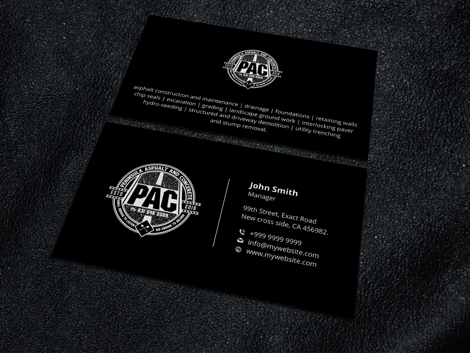 Design de Carte de Visite par Xpert pour Peninsula asphalt and concrete  | Design #18054925