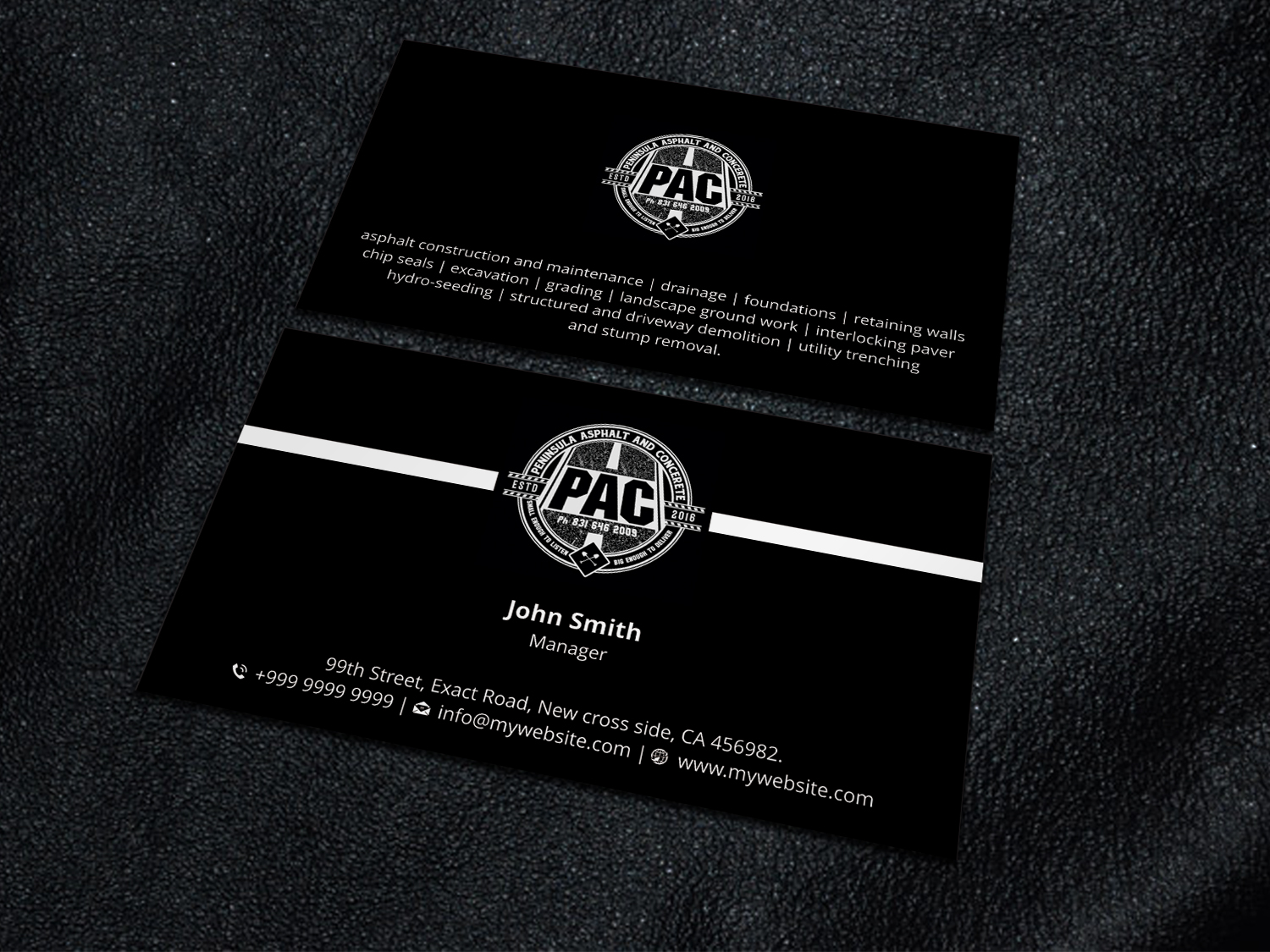 Design de Carte de Visite par Xpert pour Peninsula asphalt and concrete  | Design #18054931