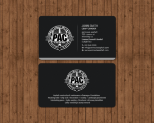 Business Card Design by chandrayaan.creative for Peninsula asphalt and concrete  | Design: #18056759