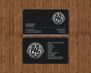 Business Card Design by chandrayaan.creative for Peninsula asphalt and concrete  | Design: #18056762