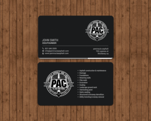 Business Card Design by chandrayaan.creative for Peninsula asphalt and concrete  | Design: #18056774