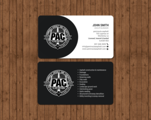 Business Card Design by chandrayaan.creative for Peninsula asphalt and concrete  | Design: #18056775