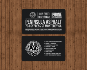 Business Card Design by chandrayaan.creative for Peninsula asphalt and concrete  | Design: #18056814