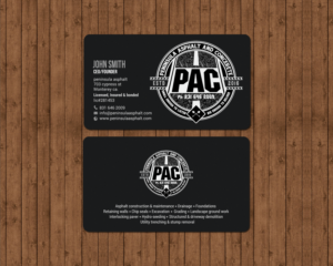 Business Card Design by chandrayaan.creative for Peninsula asphalt and concrete  | Design: #18056848