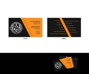 Business Card Design by djpropri for Peninsula asphalt and concrete  | Design #18072439