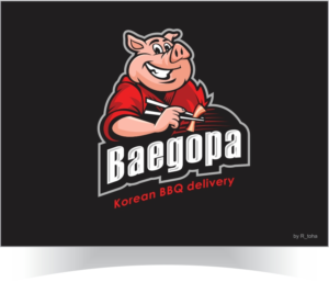 Baegopa Korean BBQ delivery  | Diseño de Logo por r-toha