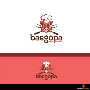 Baegopa Korean BBQ delivery  | Diseño de Logo por Graphic Bricks